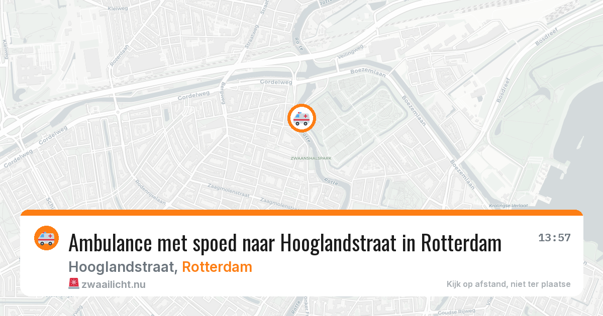 Ambulance met spoed naar Hooglandstraat in Rotterdam — 1 jun 2026