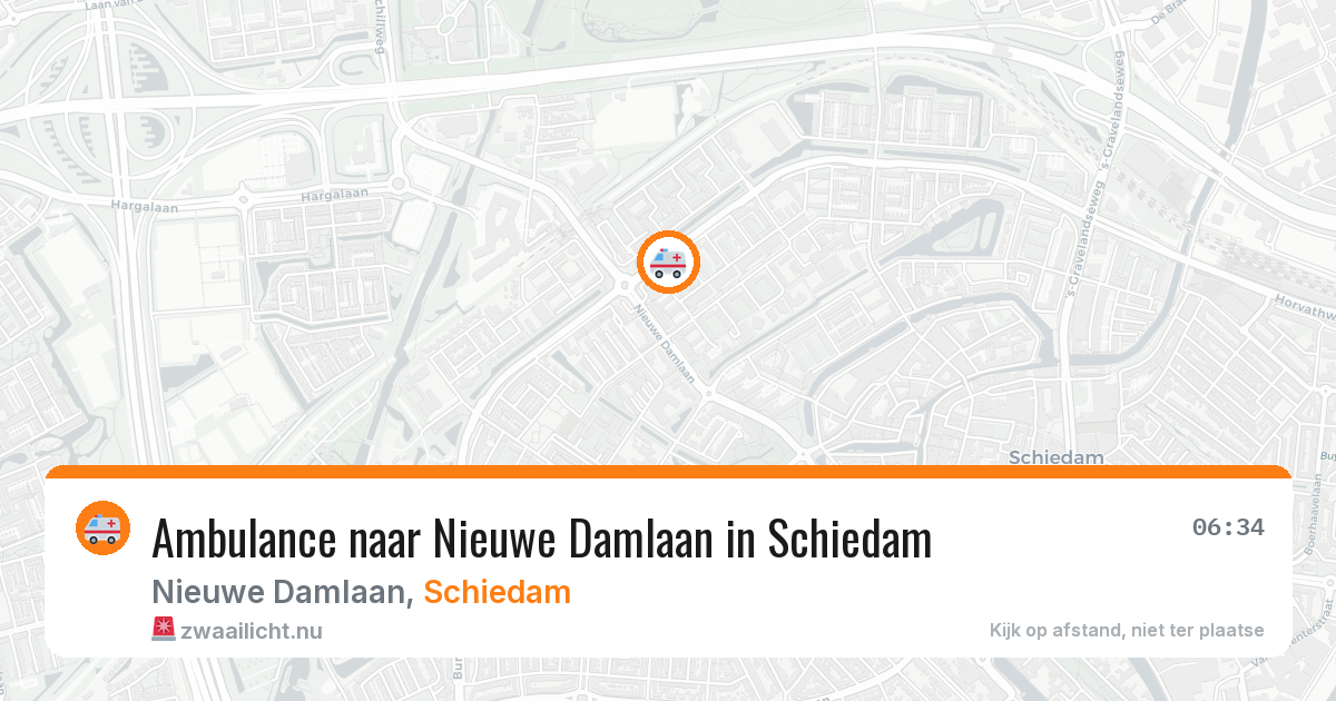 Ambulance naar Nieuwe Damlaan in Schiedam — 13 apr 2026