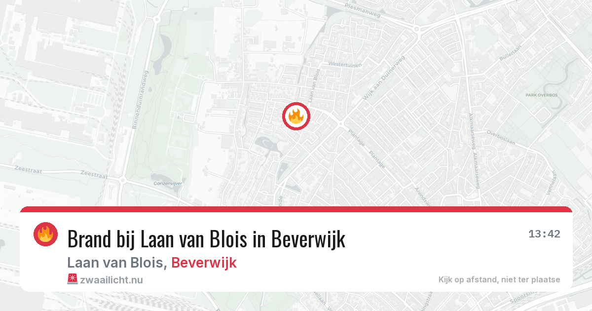 Brand bij Laan van Blois in Beverwijk — 18 mrt 2026