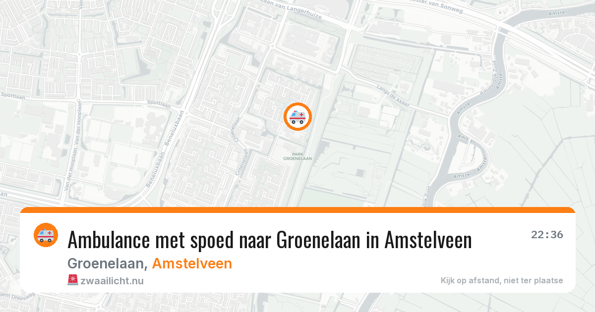 Ambulance met spoed naar Groenelaan in Amstelveen — 30 mrt 2026