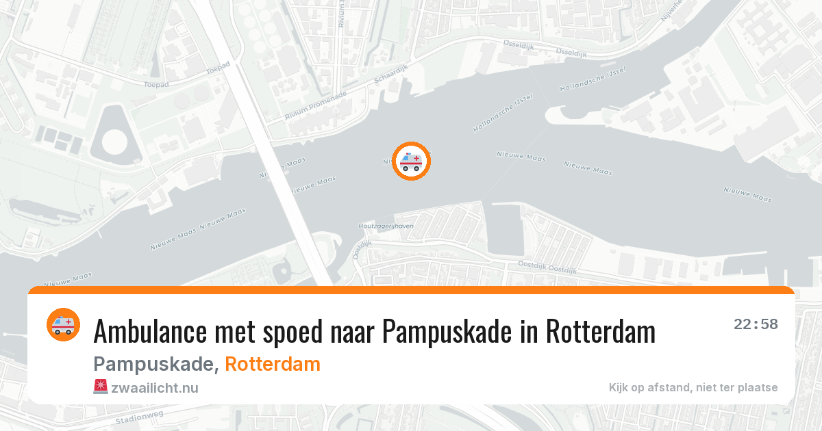 Ambulance met spoed naar Pampuskade in Rotterdam — 22 jul 2026