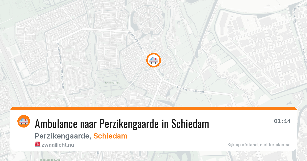 Ambulance naar Perzikengaarde in Schiedam — 25 mrt 2026