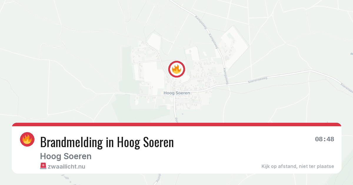 Brandmelding in Hoog Soeren — 12 mrt 2026