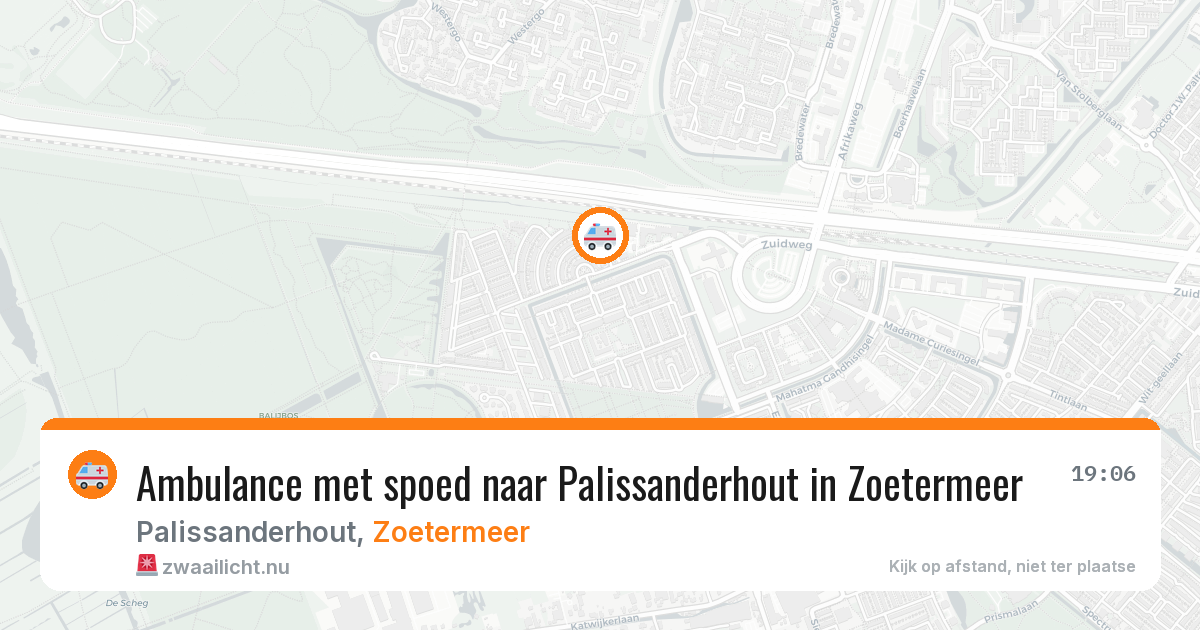 Ambulance met spoed naar Palissanderhout in Zoetermeer — 30 mei 2026
