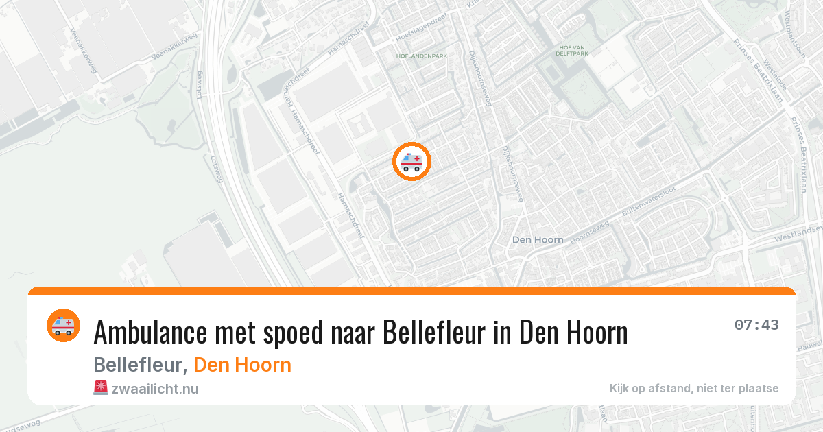 Ambulance met spoed naar Bellefleur in Den Hoorn — 21 jul 2026