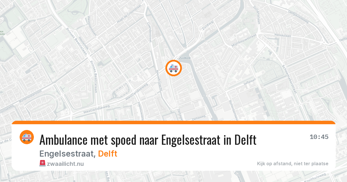 Ambulance met spoed naar Engelsestraat in Delft — 14 jul 2026