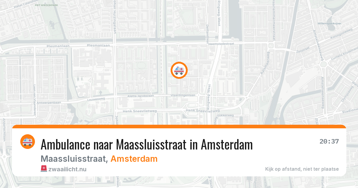 Ambulance naar Maassluisstraat in Amsterdam — 30 mrt 2026