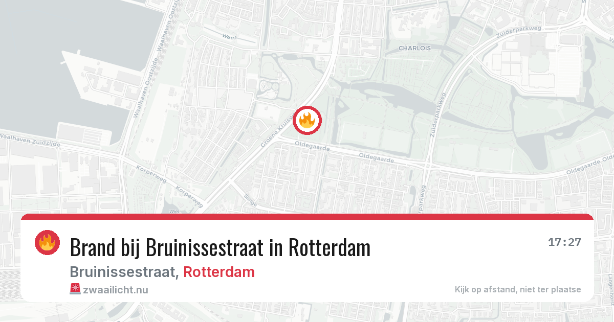Brand bij Bruinissestraat in Rotterdam — 13 mei 2026