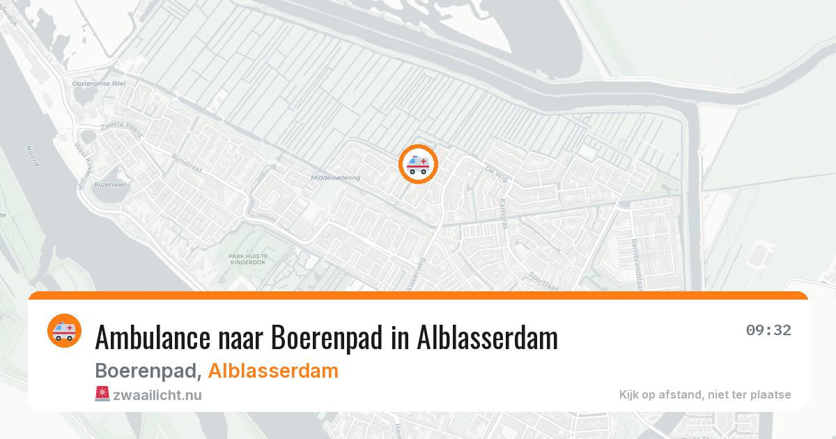 Ambulance naar Boerenpad in Alblasserdam — 1 jun 2026