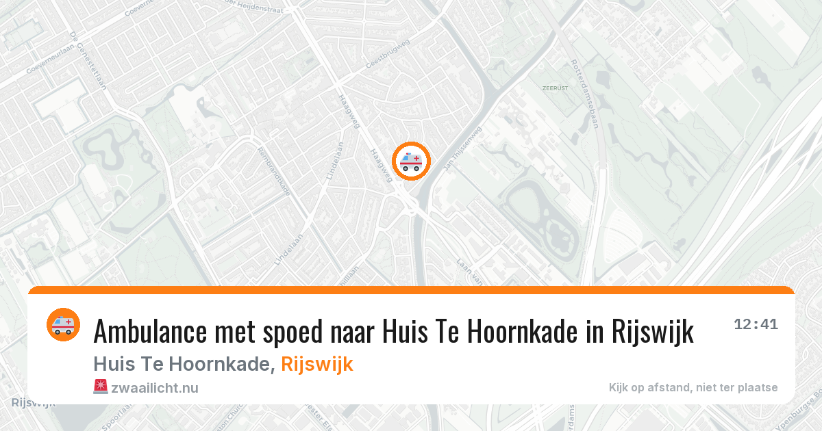 Ambulance met spoed naar Huis Te Hoornkade in Rijswijk — 4 jun 2026