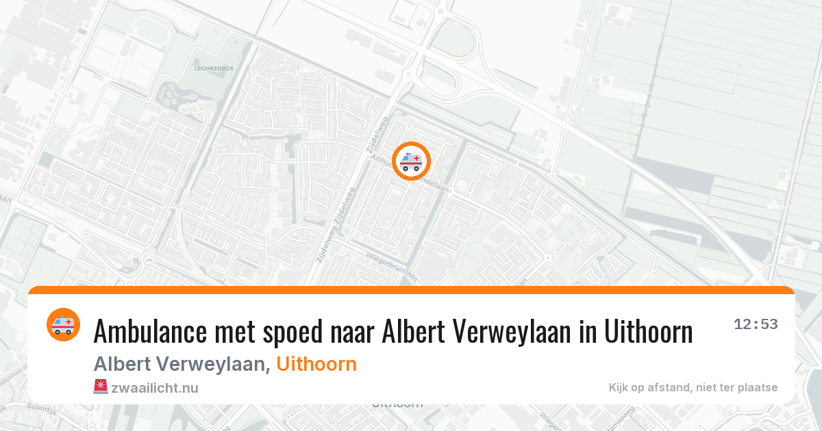 Ambulance met spoed naar Albert Verweylaan in Uithoorn — 26 jul 2026
