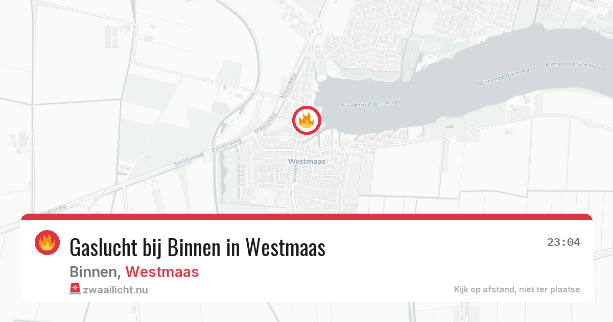 Gaslucht bij Binnen in Westmaas — 6 jun 2026