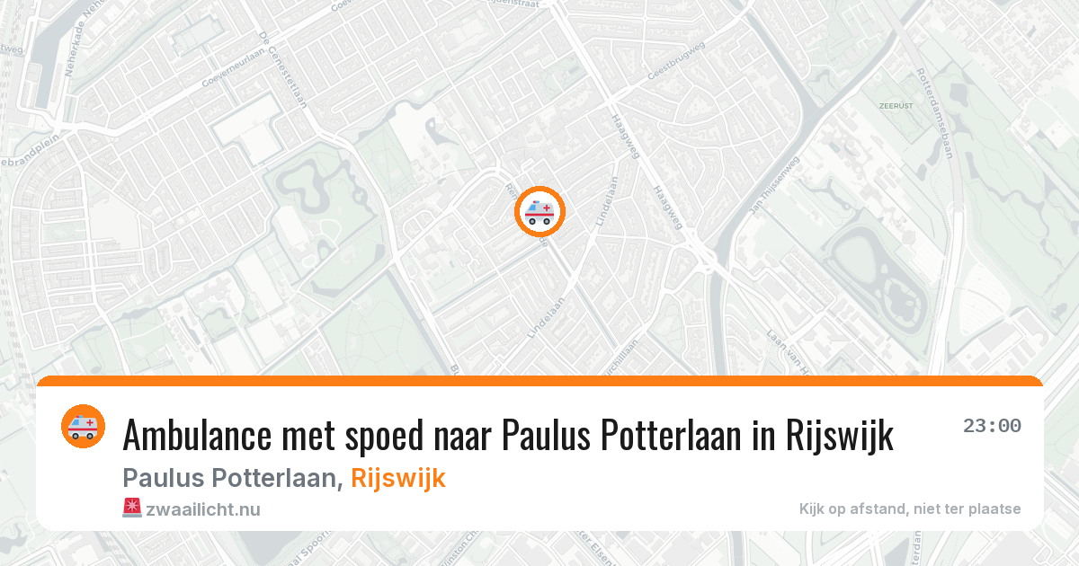 Ambulance met spoed naar Paulus Potterlaan in Rijswijk — 30 mrt 2026