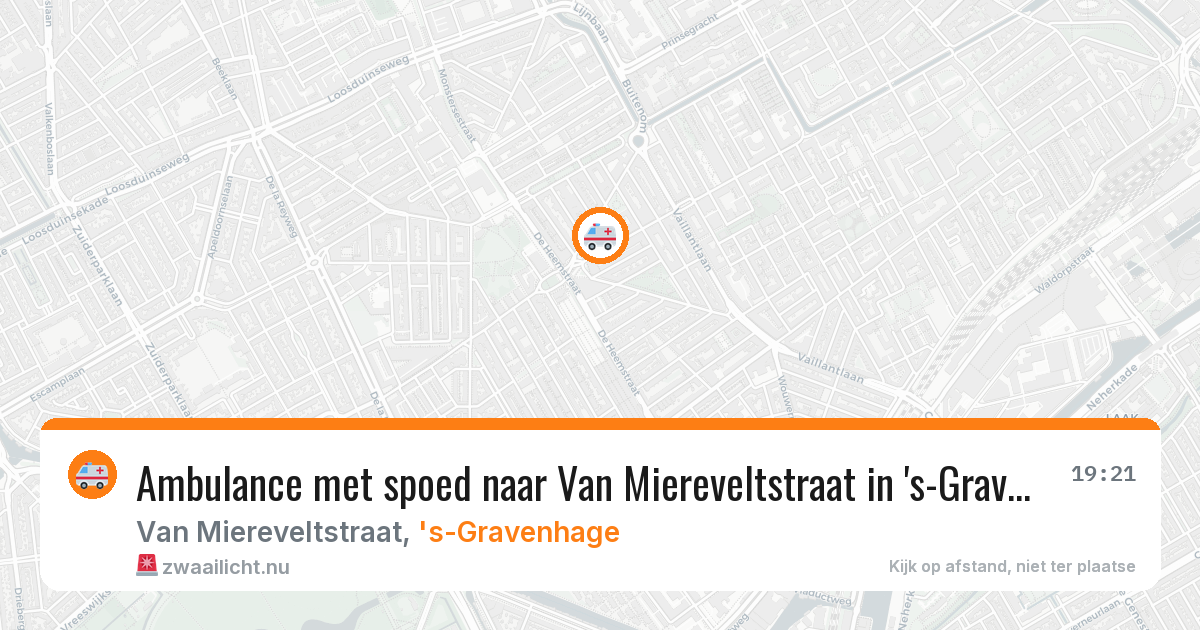 Ambulance met spoed naar Van Miereveltstraat in 's-Gravenhage — 9 apr 2026