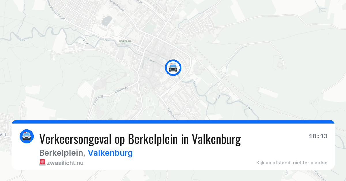 Verkeersongeval op Berkelplein in Valkenburg — 17 jan 2026