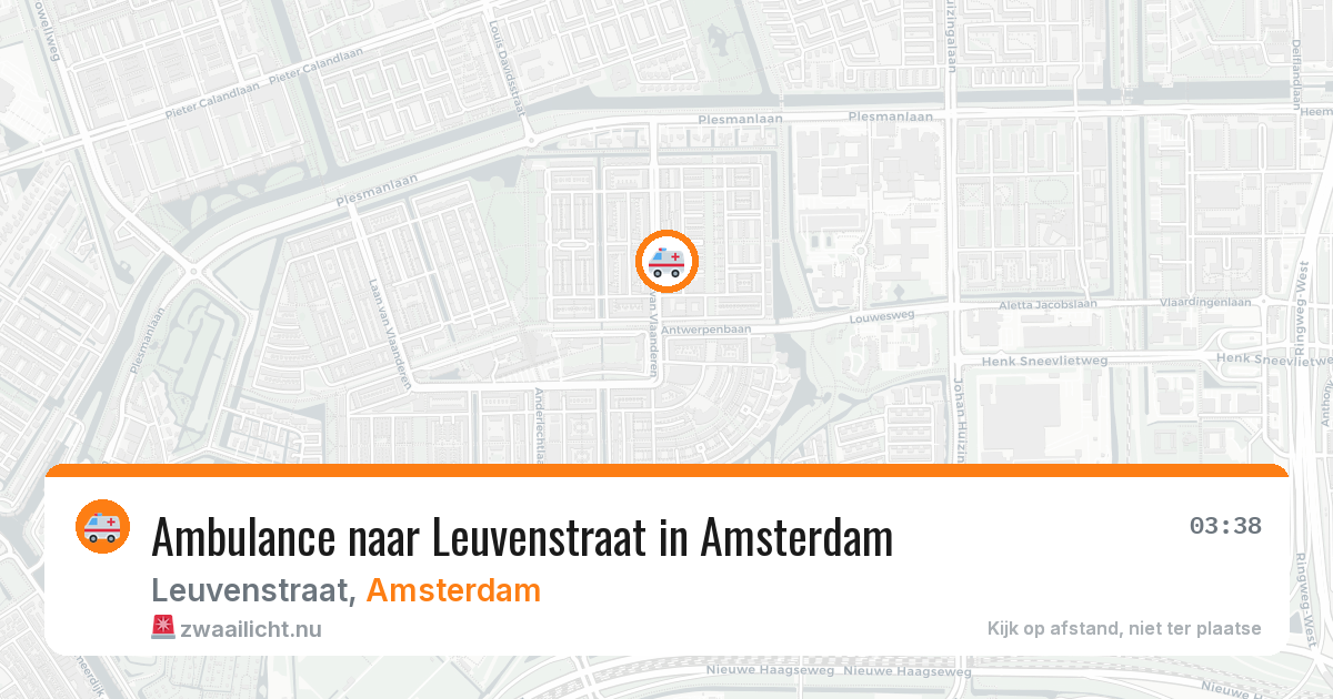 Ambulance naar Leuvenstraat in Amsterdam — 11 jul 2026