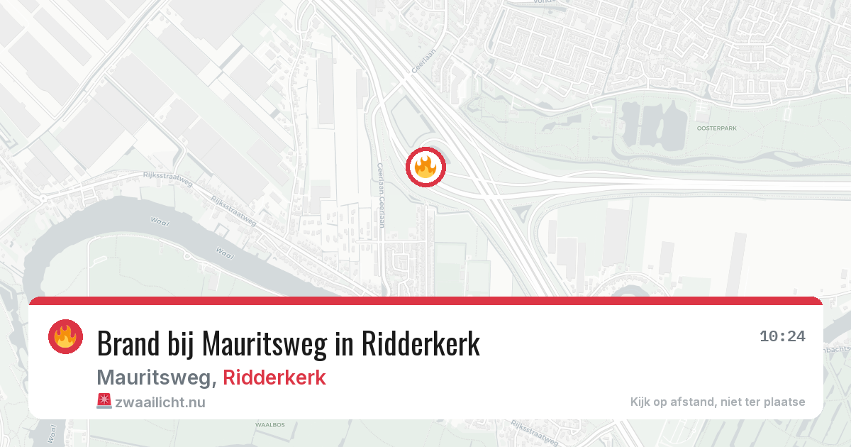 Brand bij Mauritsweg in Ridderkerk — 1 jun 2026