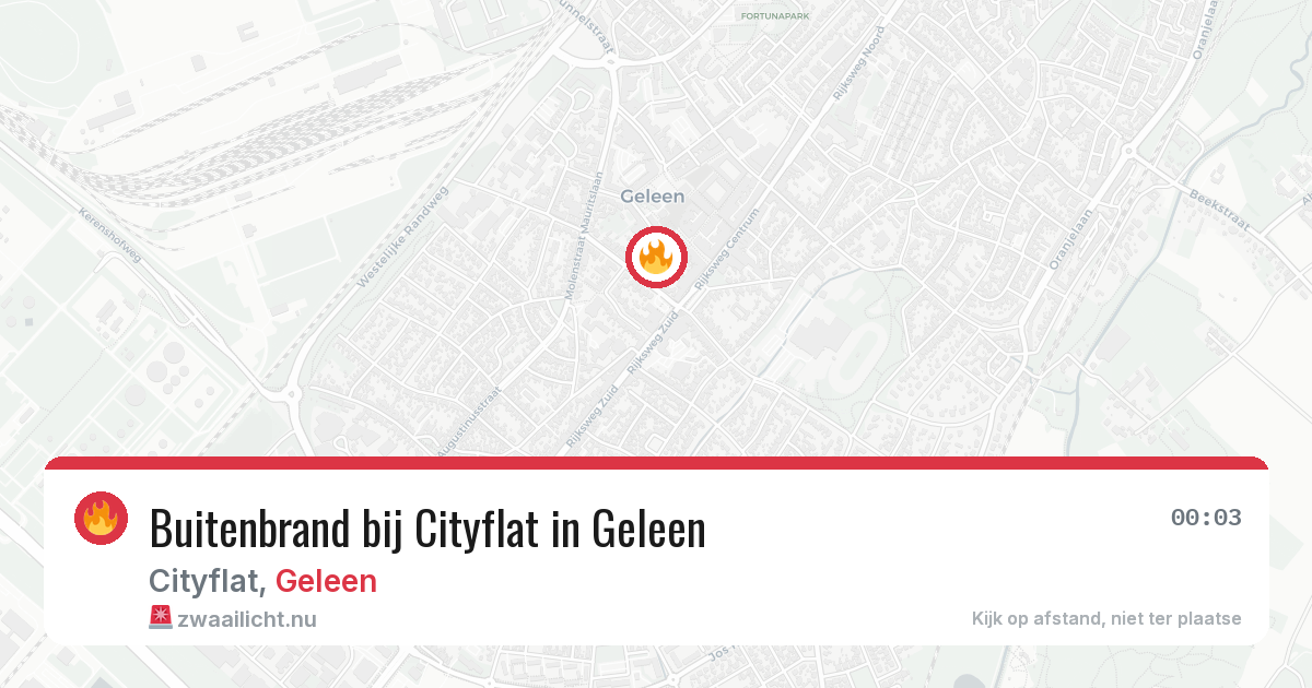 Buitenbrand bij Cityflat in Geleen — 9 mei 2026
