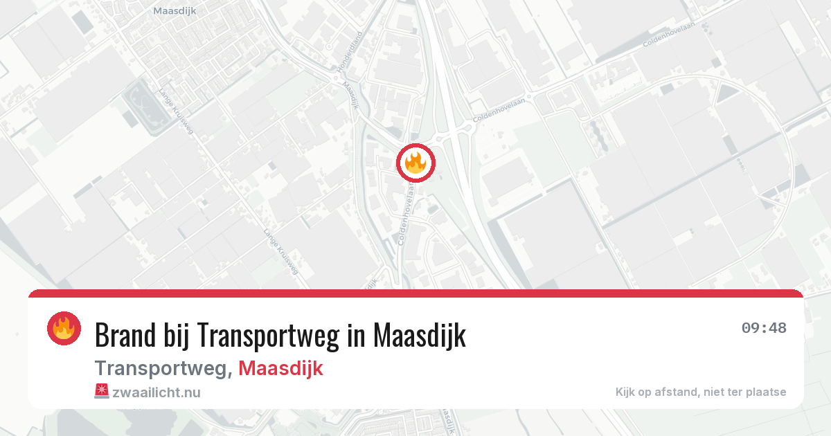 Brand bij Transportweg in Maasdijk — 22 mrt 2026