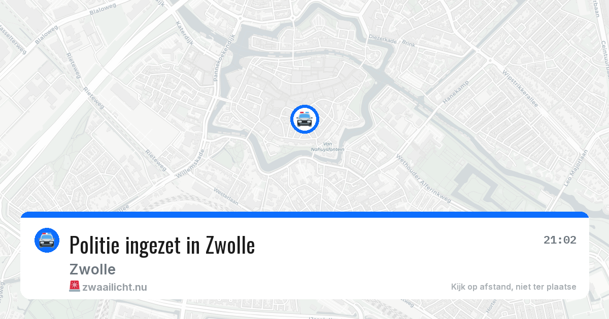 Politie ingezet in Zwolle — 22 jul 2026 | 🚨 Zwaailicht.nu