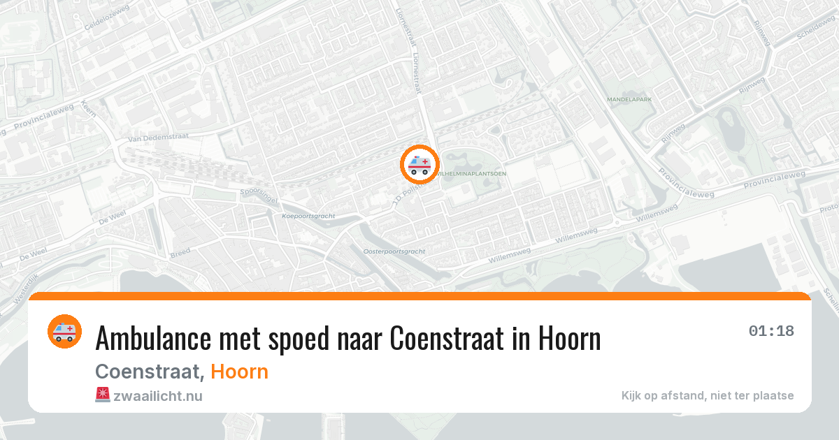 Ambulance met spoed naar Coenstraat in Hoorn — 5 jun 2026