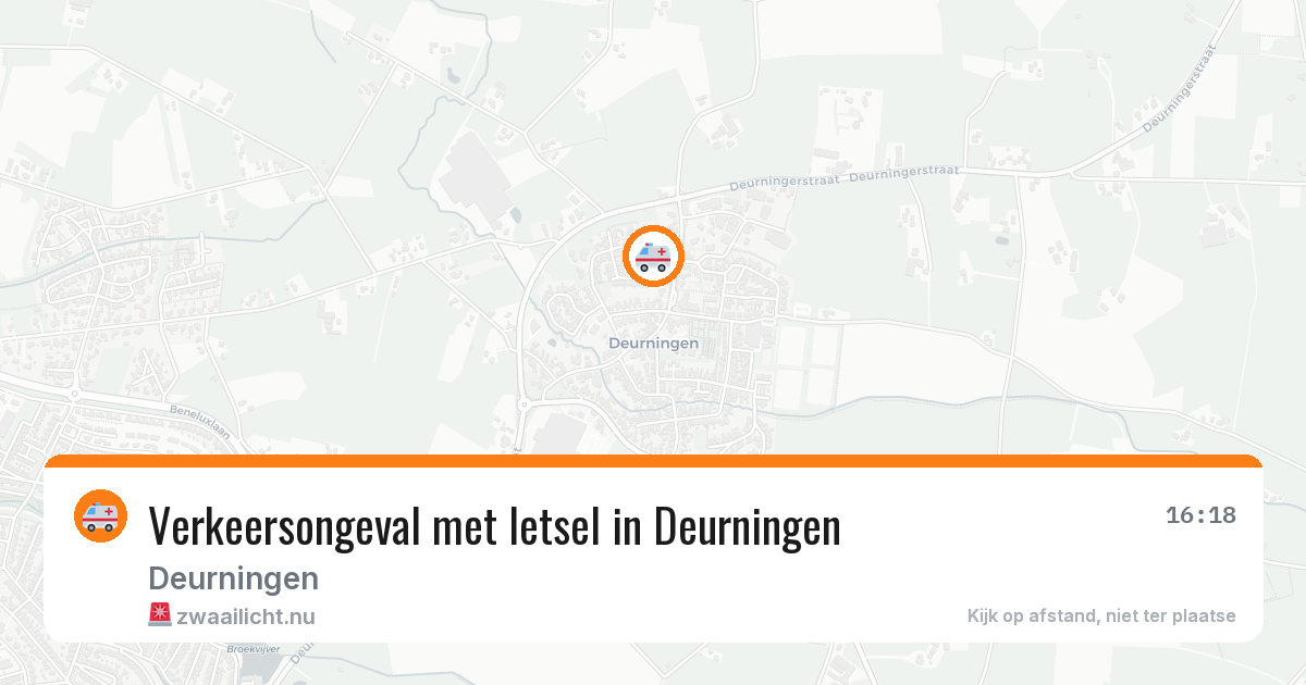 Verkeersongeval met letsel in Deurningen — 15 mei 2026