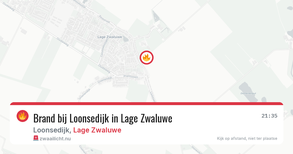 Brand bij Loonsedijk in Lage Zwaluwe — 24 jul 2026