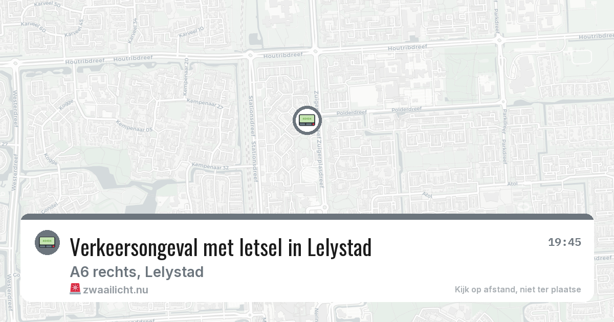 Verkeersongeval met letsel in Lelystad — 11 mrt 2026