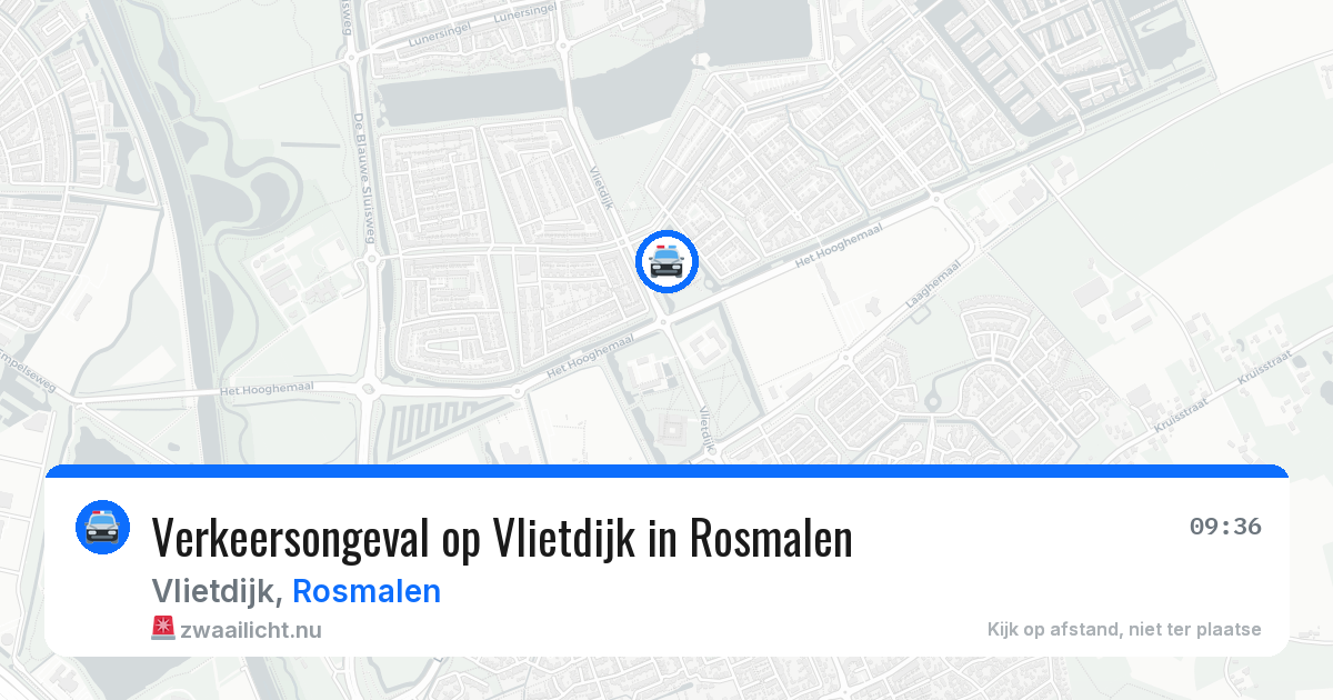 Verkeersongeval op Vlietdijk in Rosmalen — 23 jul 2026