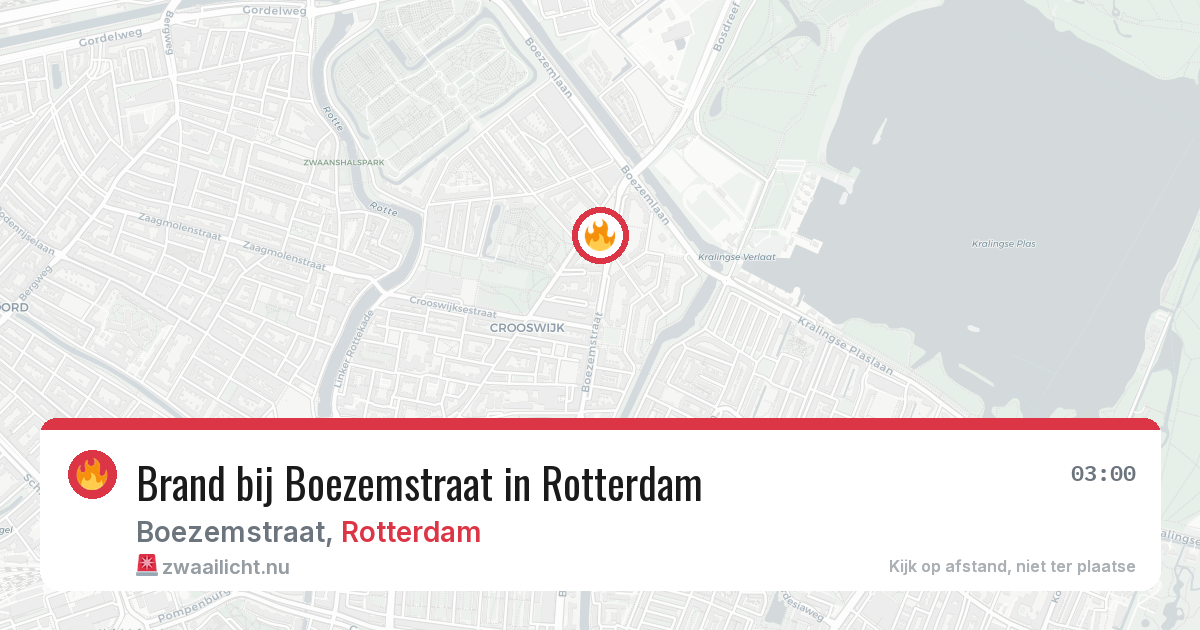 Brand bij Boezemstraat in Rotterdam — 25 mei 2026