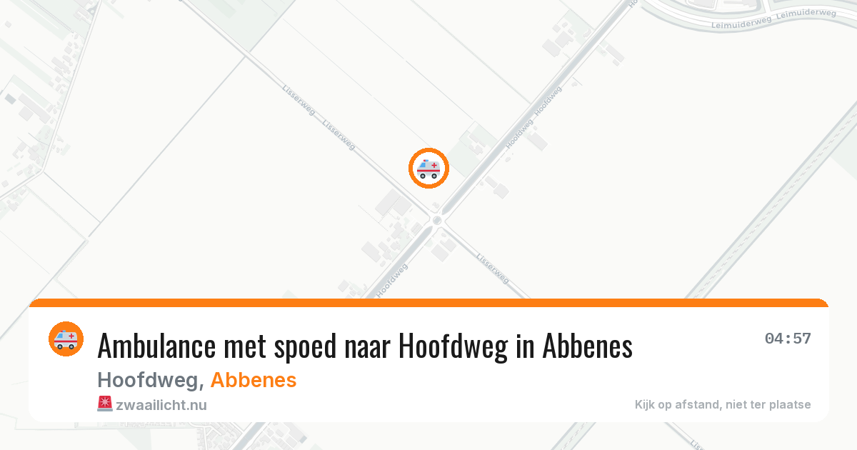Ambulance met spoed naar Hoofdweg in Abbenes — 5 mrt 2026
