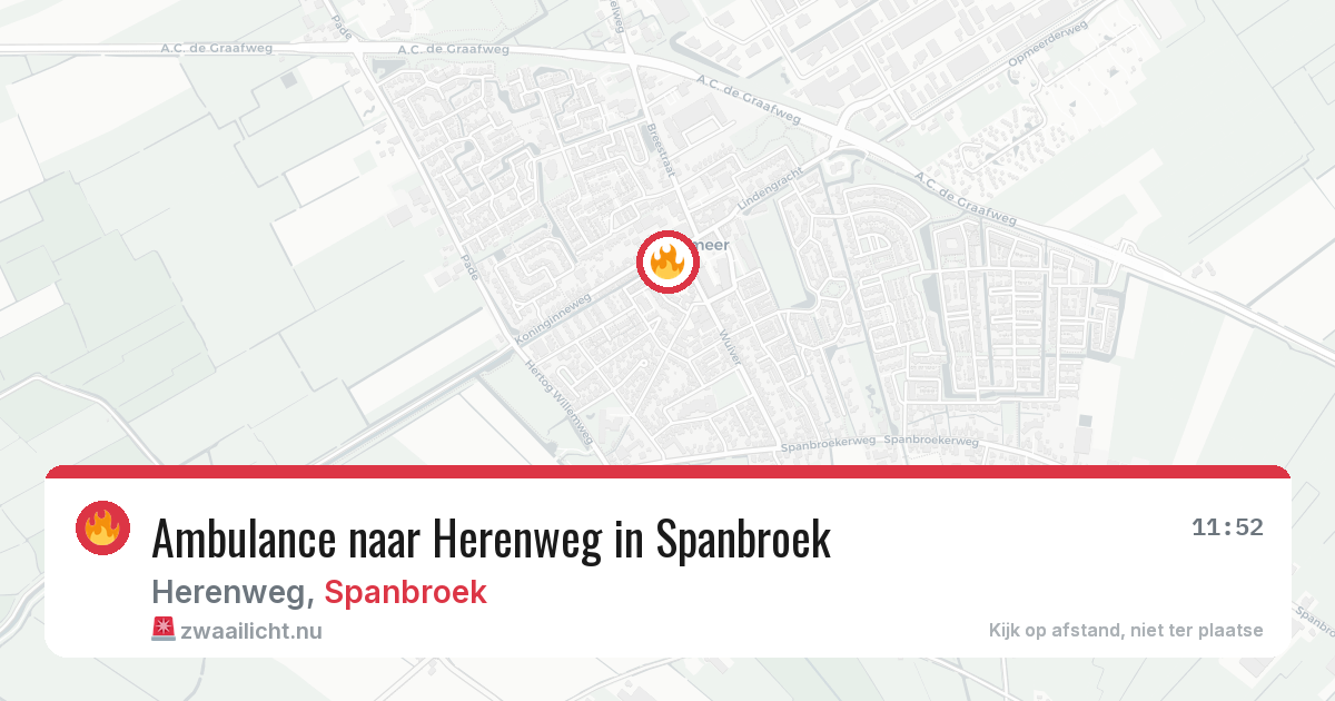 Ambulance naar Herenweg in Spanbroek — 6 feb 2026