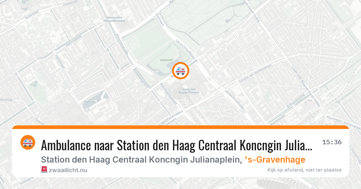 Ambulance naar Station den Haag Centraal Koncngin Julianaplein in 's-Gravenhage — 31 jan 2026