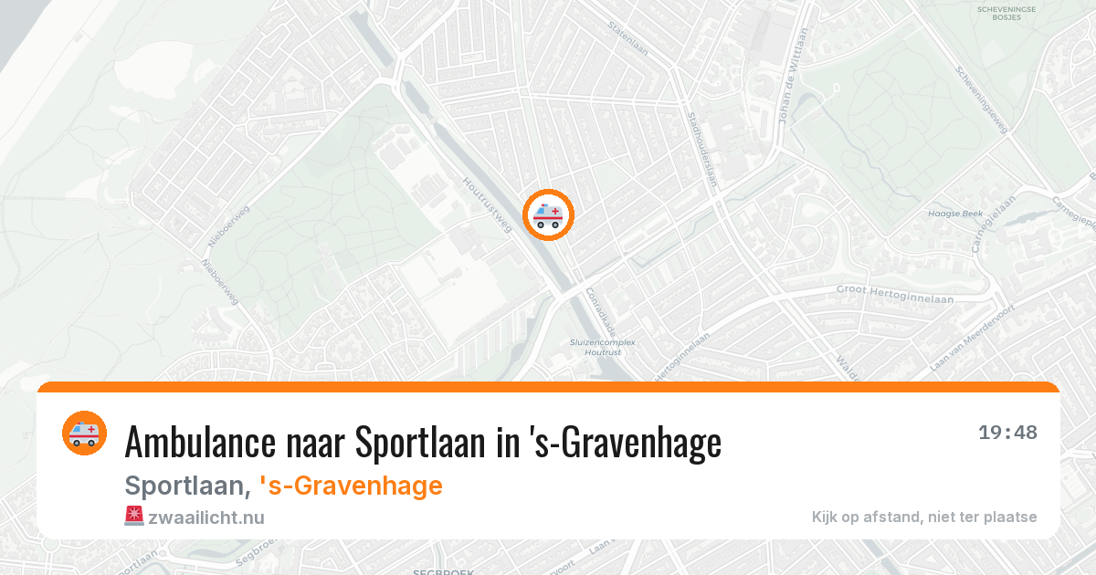Ambulance naar Sportlaan in 's-Gravenhage — 21 apr 2026