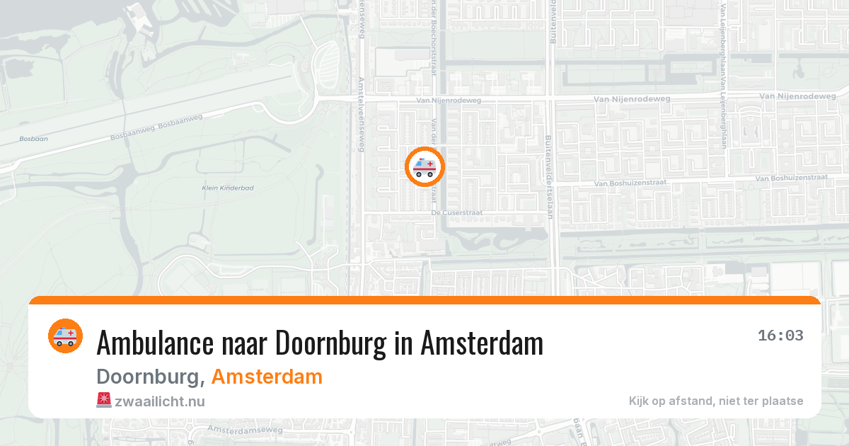 Ambulance naar Doornburg in Amsterdam — 15 mei 2026
