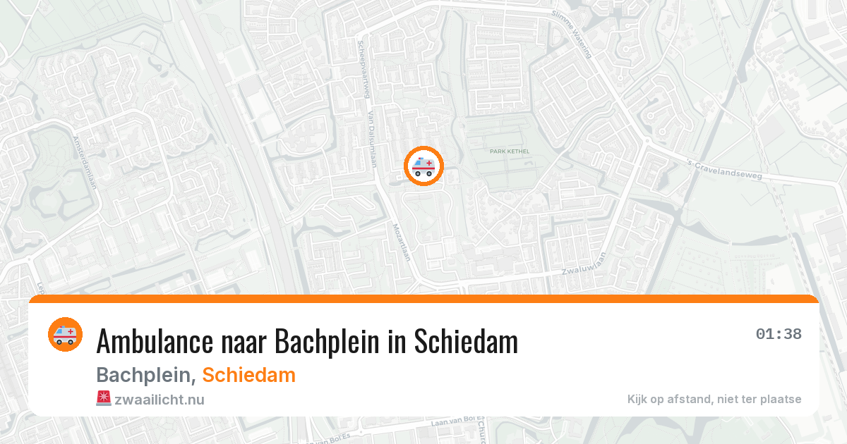 Ambulance naar Bachplein in Schiedam — 24 jul 2026