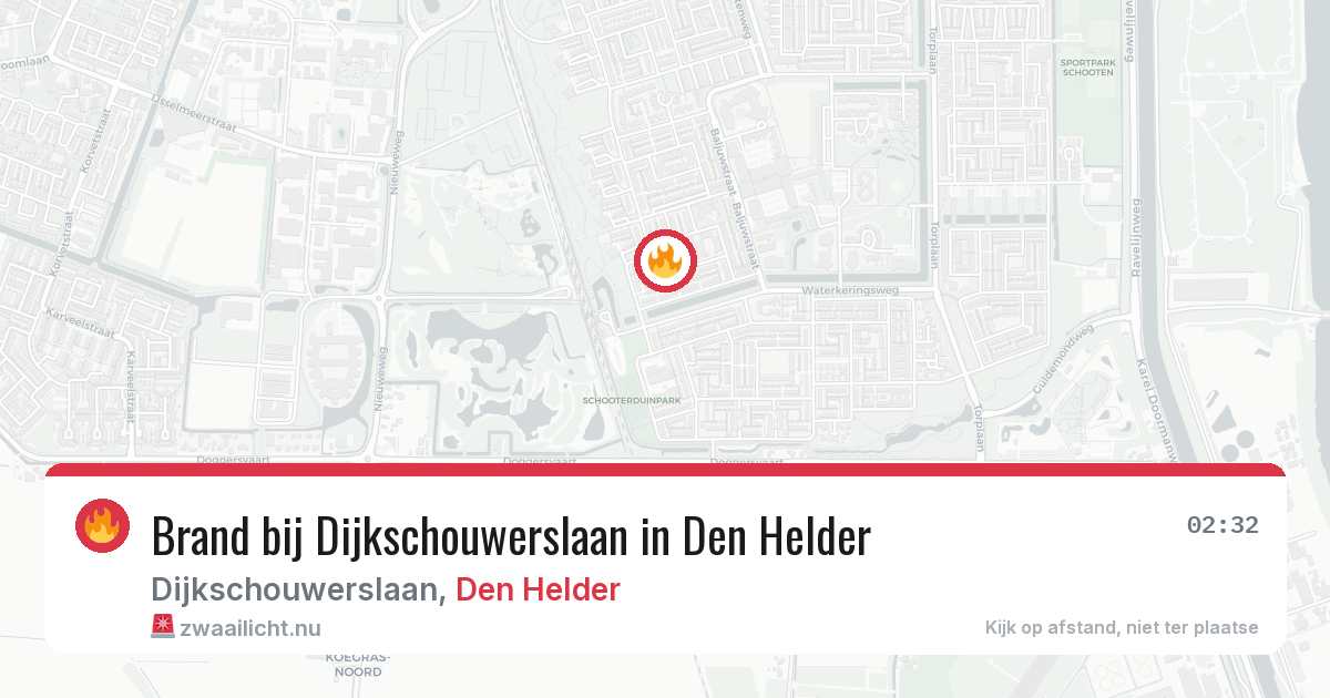 Brand bij Dijkschouwerslaan in Den Helder — 23 mei 2026