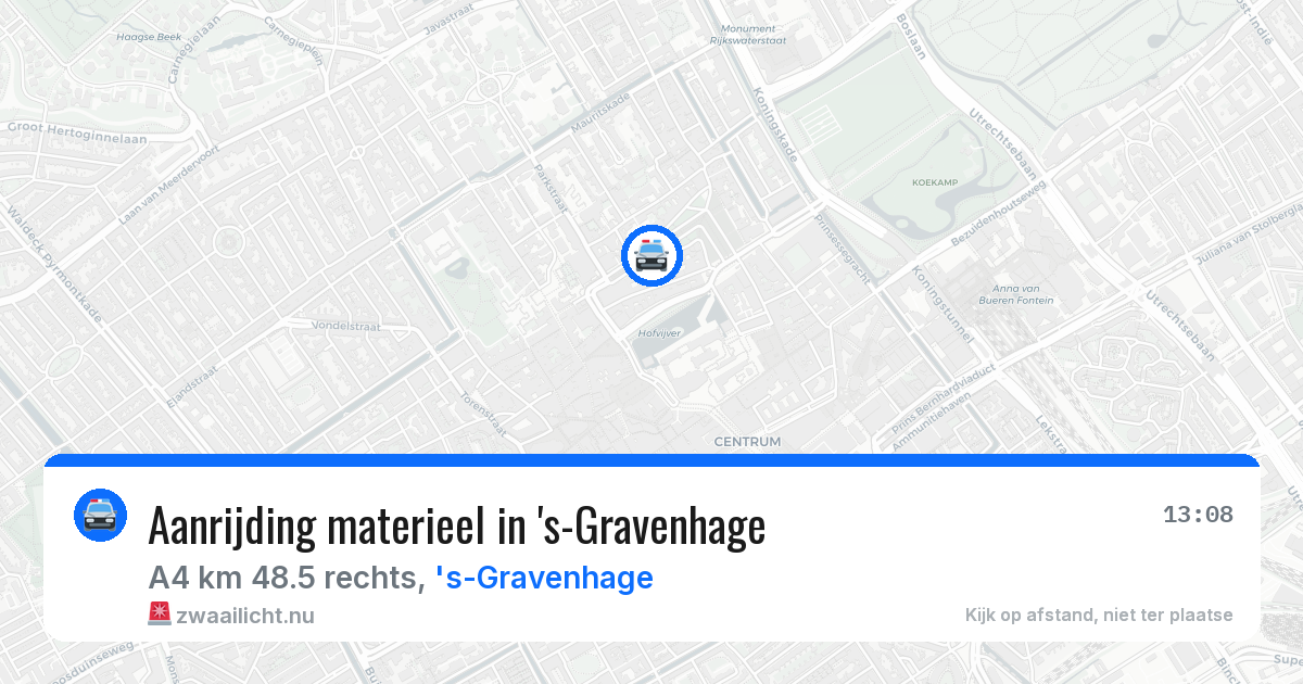 Aanrijding materieel in 's-Gravenhage — 8 mei 2026