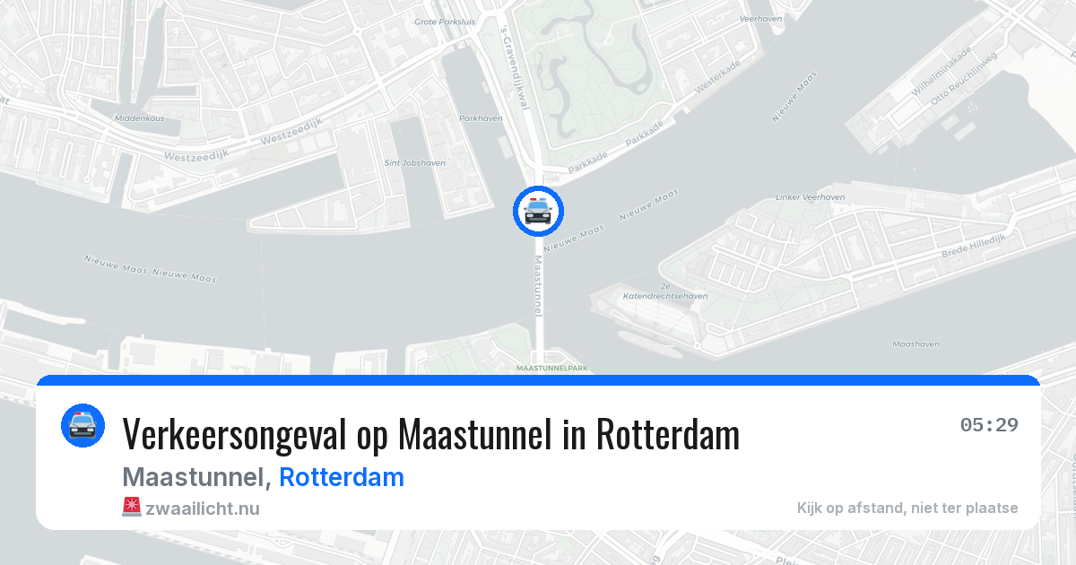 Verkeersongeval op Maastunnel in Rotterdam — 26 apr 2026