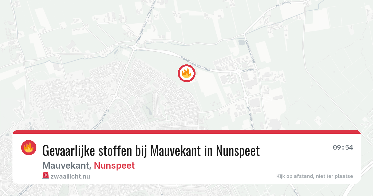Gevaarlijke stoffen bij Mauvekant in Nunspeet — 20 mei 2026