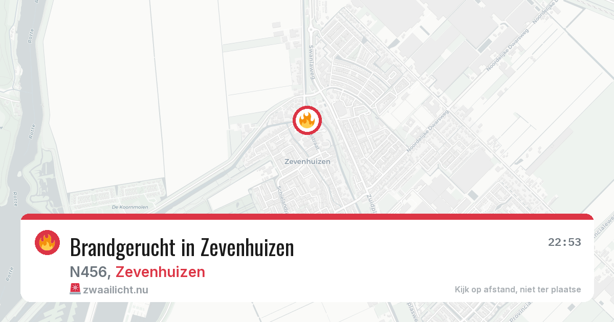 Brandgerucht in Zevenhuizen — 18 jul 2026
