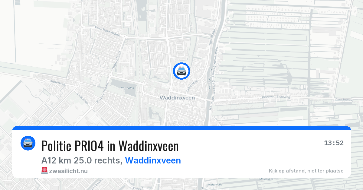 Politie PRIO4 in Waddinxveen — 10 mei 2026 | 🚨 Zwaailicht.nu