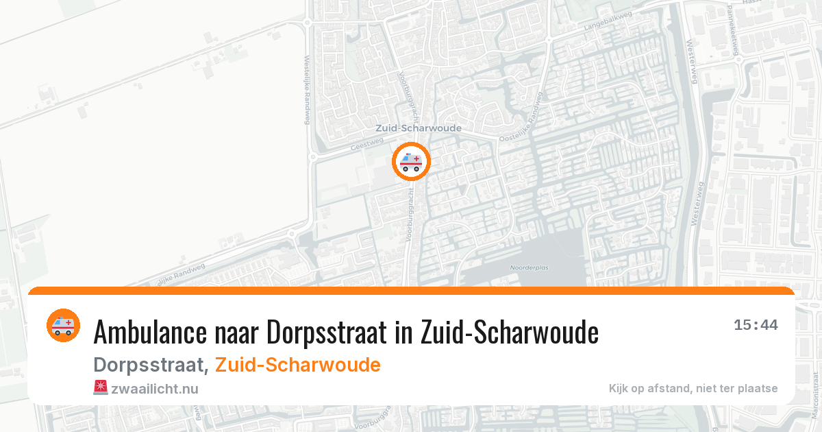 Ambulance naar Dorpsstraat in Zuid-Scharwoude — 21 jul 2026