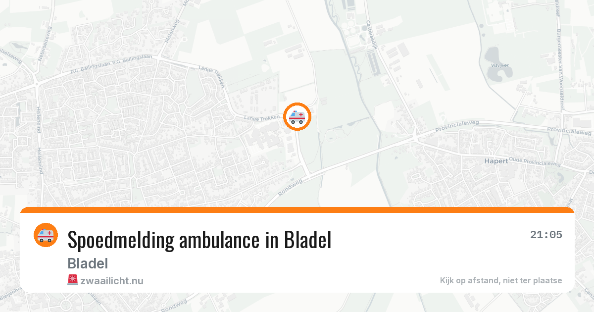 Spoedmelding ambulance in Bladel — 17 mei 2026
