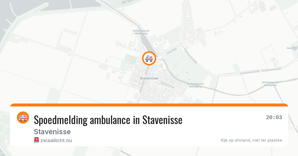 Spoedmelding ambulance in Stavenisse — 13 jul 2026