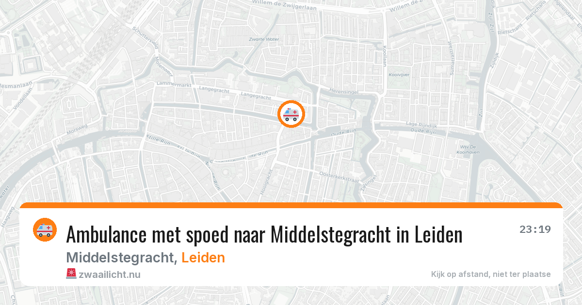 Ambulance met spoed naar Middelstegracht in Leiden — 16 jul 2026