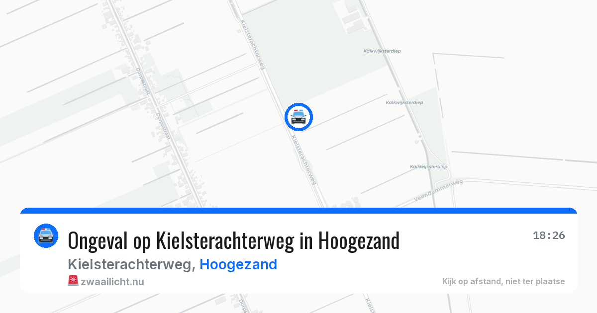 Ongeval op Kielsterachterweg in Hoogezand — 3 jun 2026