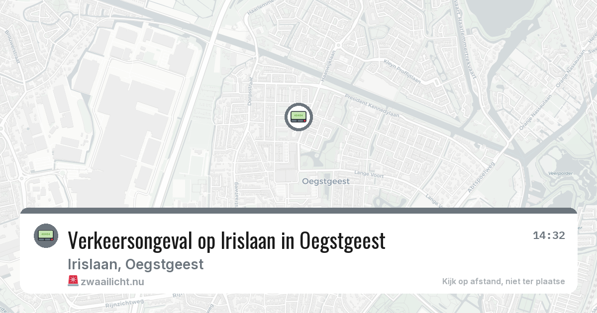 Verkeersongeval op Irislaan in Oegstgeest — 10 mrt 2026