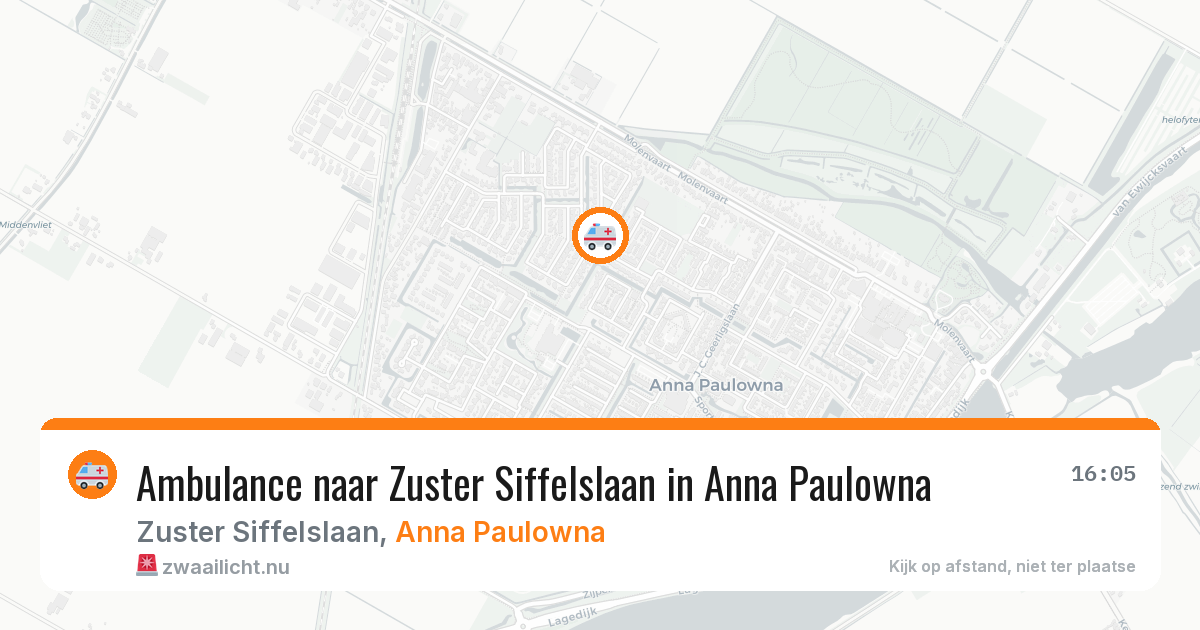 Ambulance naar Zuster Siffelslaan in Anna Paulowna — 4 jun 2026