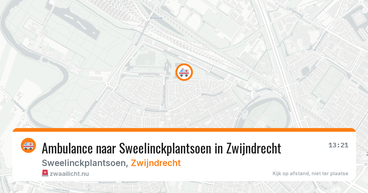 Ambulance naar Sweelinckplantsoen in Zwijndrecht — 20 jul 2026